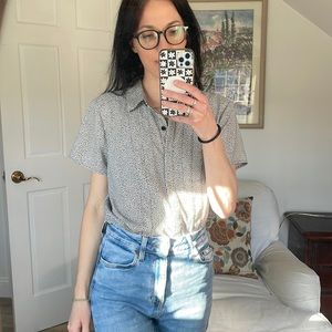 Polka dot spotted blouse